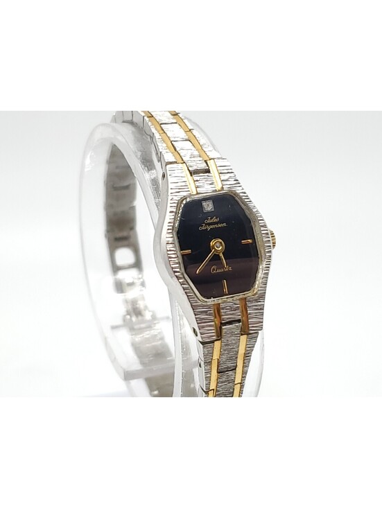 Vintage Jules Jurgensen Quartz Watch Womens New Battery Two-Tone 15mm 4831 main image 6